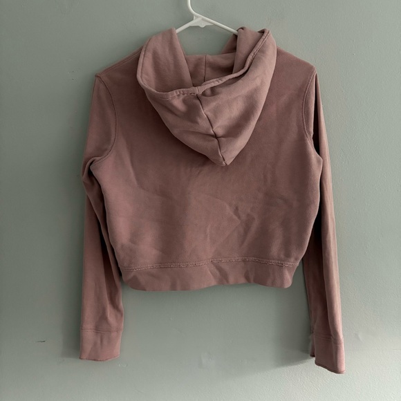 Abercrombie & Fitch Light Pink Y2K Cropped Zip Up Sweatshirt - Picture 7 of 7